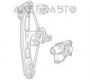 Geam electric cu motor spate dreapta Chevrolet Impala 14-20