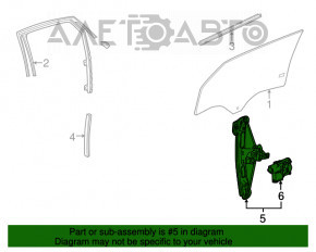 Geam electric cu motor spate dreapta Chevrolet Impala 14-20