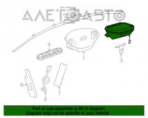 Airbag-ul de pasager din bordul Chevrolet Impala 14-20.