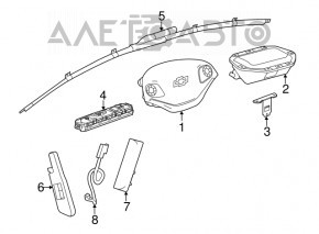 Подушка безопасности airbag пассажирская в торпеде Chevrolet Impala 14-20