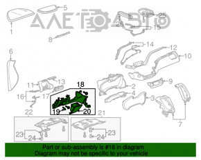 Capacul genunchiului șoferului pentru Chevrolet Impala 14-20, negru.