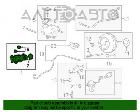 Cilindrul principal de frână Chevrolet Impala 14-20 cu rezervor