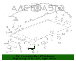 Manerul plafonului din față stânga pentru Chevrolet Equinox 18- gri.