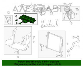 Deflectorul radiatorului superior Cadillac CTS 14-