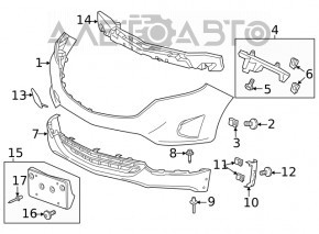 Montare bara fata stanga Chevrolet Equinox 18-21 zgariata, indoita