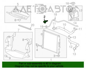 Suportul radiatorului de răcire dreapta sus Cadillac ATS 13-19 2.5, 3.6