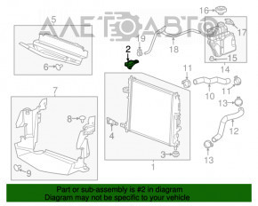 Suport radiator de răcire dreapta sus Cadillac ATS 13-19 2.0T