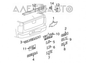 Emblema SLE aripa stângă spate GMC Terrain 10-17