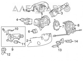 Подрулевой переключатель лев Chevrolet Impala 14-20