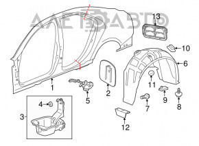 Aripa spate dreapta Cadillac CTS 14- ruptă