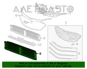 Jaluzele deflectorului radiatorului Chevrolet Malibu 16-