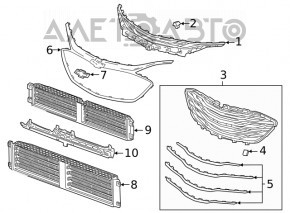 Jaluzele deflectorului radiatorului Chevrolet Malibu 16-