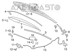 Bucla capotei dreapta Chevrolet Cruze 16-