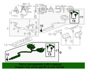 Silencer spate cu baie Chevrolet Impala 14-20 2.5 sub 2 tevi