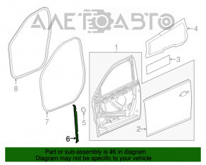 Garnitură aripă ușă - aripă stânga Chevrolet Malibu 16-