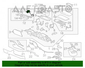 Blocul de butoane al consolei centrale Chevrolet Volt 16-