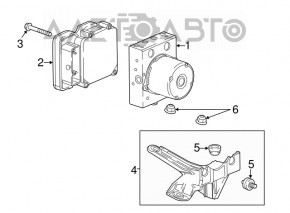 Кронштейн ABS АБС Chevrolet Camaro 16- 6.2 2.0Т, 3.6