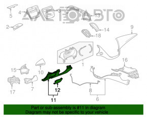 Capacul genunchiului șoferului Chevrolet Malibu 16- gri