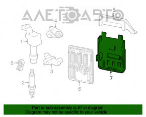 Corpul blocului ECU al calculatorului motorului Chevrolet Malibu 16-