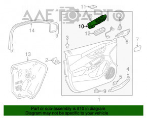 Maneta de control a geamurilor electrice din față, stânga, pentru Chevrolet Volt 16- zgârieturi