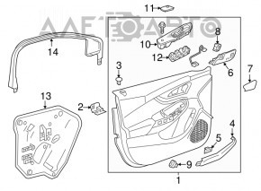 Maneta de control a geamurilor electrice din față, stânga, pentru Chevrolet Volt 16- zgârieturi