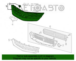 Grila radiatorului Chevrolet Impala 14-20 cu emblema