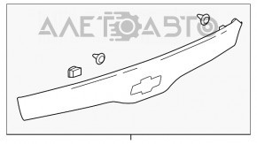 Capac portbagaj Chevrolet Volt 16- cu semnalizare stop, cu emblema