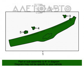 Capac portbagaj Chevrolet Volt 16- cu semnalizare stop, cu emblema