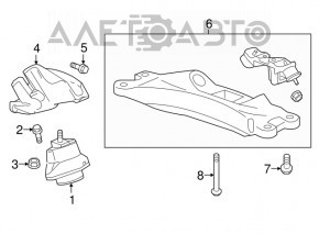 Suport motor stânga Chevrolet Camaro 16- 6.2