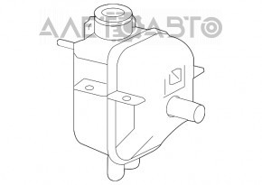 Расширительный бачок охлаждения гибрида Chevrolet Volt 16- без крышки, с датчиком уровня