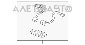 Butonul de deschidere a portbagajului Cadillac ATS 13- sub camera sunt rupte suporturile.