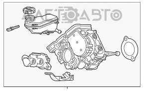 Главный тормозной цилиндр в сборе Chevrolet Volt 16- без крышки