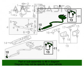 Silencer spate cu baie pentru Chevrolet Impala 14-20 2.5 cu 1 teavă, zdrobit.