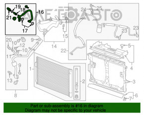 Tubul de aer condiționat condensator-compresor Chevrolet Volt 11-15