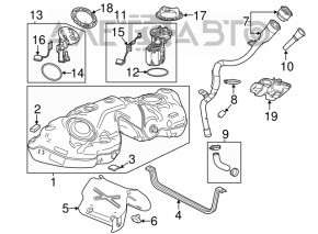 Топливный бак Chevrolet Camaro 16- 6.2 обрезан шланг