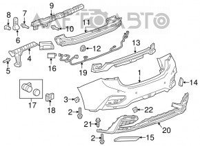 Montare bara spate centrala Chevrolet Cruze 16-