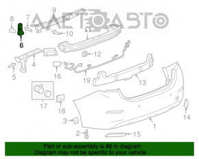 Suport de fixare a barei spate, centru dreapta, Chevrolet Cruze 16-