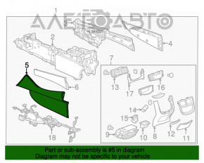 Pragul stâng Ford Ecosport 18-19 nou original