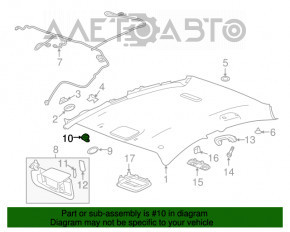 Suport de prindere a parasolarului pasagerului pentru Chevrolet Volt 16- gri.