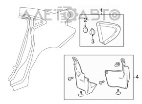 Capac triunghiular spate stânga Chevrolet Cruze 16-