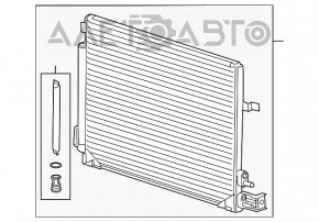 Radiatorul condensatorului de aer condiționat Chevrolet Camaro 16- 6.2 are un defect, este îndoit.