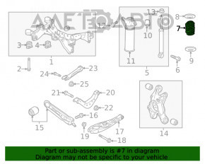 Arcul elicoidal din spate dreapta pentru Chevrolet Equinox 18- LYX FWD