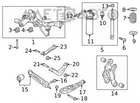 Arcul elicoidal din spate dreapta pentru Chevrolet Equinox 18- LYX FWD