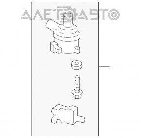 Вспомогательный насос охлаждения GMC Terrain 18- LYX, LSD, LTG с кронштейном