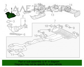 Tubul de admisie cu catalizator dreapta pentru Chevrolet Camaro 16- 6.2