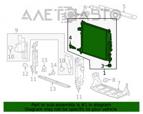 Radiator de răcire lateral dreapta pentru Chevrolet Camaro 16- 6.2