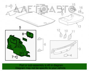 Capacul arcului drept Cadillac CTS 14- negru.