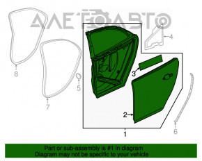 Дверь в сборе задняя правая Chevrolet Malibu 13-15