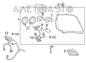 Capacul drept al farului Chevrolet Equinox 10-17