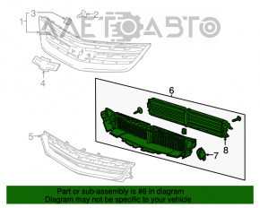 Jaluzele deflectorului radiatorului Chevrolet Impala 14-20 cu motor de 2.5 litri